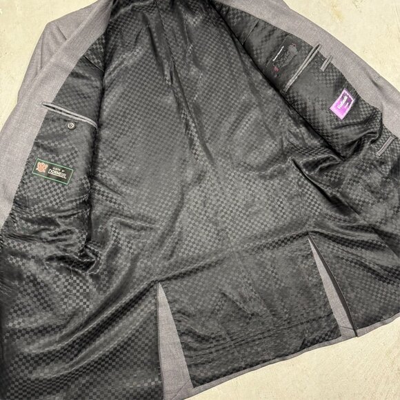 Bespoke Valenzia Cloth by Dormeuil Grey Wool Sport Coat Blazer 42L - Picture 5 of 8